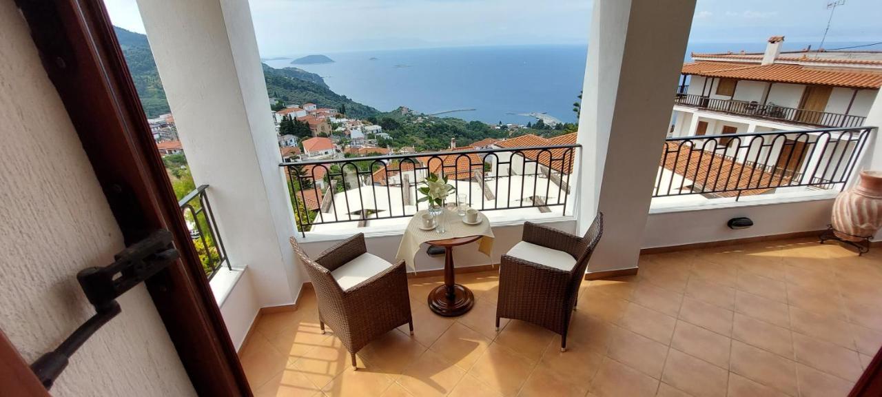 Horizon Studios With Sea View - Free Parking Glossa Exteriör bild