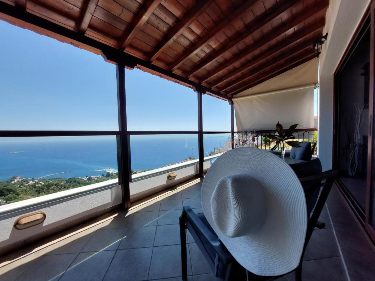 Horizon Studios With Sea View - Free Parking Glossa Exteriör bild